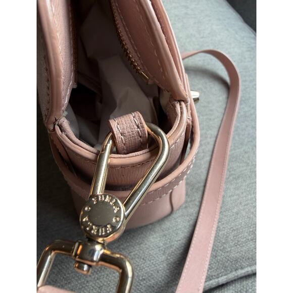 Furla Agata Medium Saffiano Leather Satchel with Strap Light Pink - Picture 8 of 16
